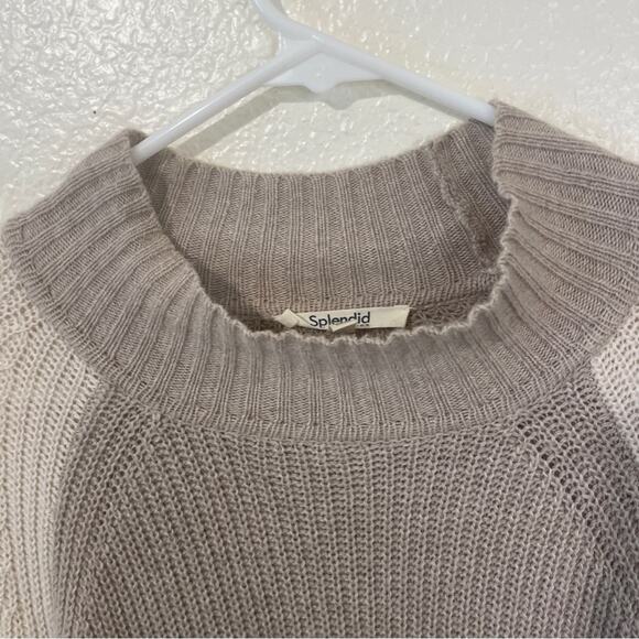 Splendid Alta Colorblock Cashmere Lambs Wool Viscose Blend Sweater Size XS - Picture 3 of 9
